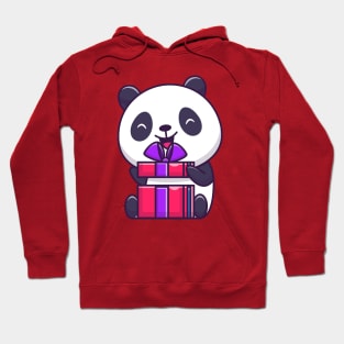 Cute Panda Opening Birthday Gift Cartoon Hoodie